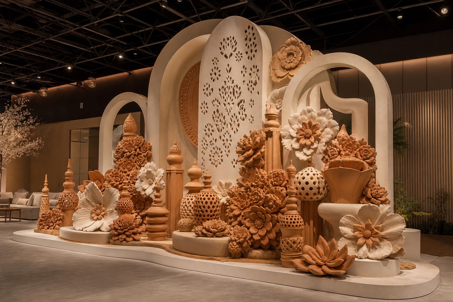 Decorative sculptural art installation